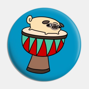 Little Pug and Djembe Pin