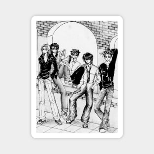 Drawing of Five Boys 2007 Magnet