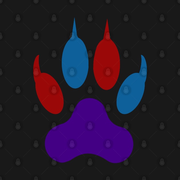 multi color wolf paw by Chambermuzic