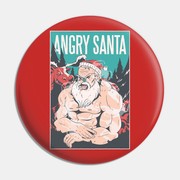 Angry Santa Pin by madeinchorley