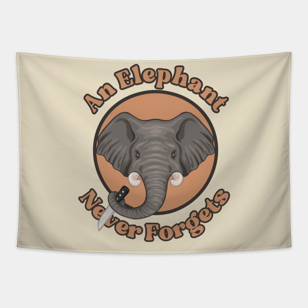 An Elephant Never Forgets Tapestry by focodesigns