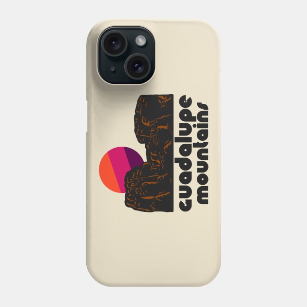 Retro Guadalupe Mountains ))(( Tourist Souvenir National Park Design Phone Case by darklordpug