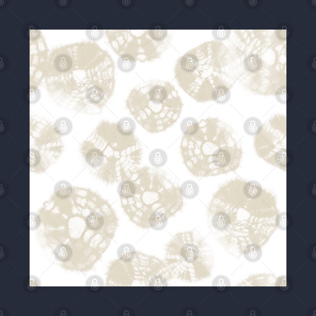 Shibori Kumo dots white & natural beige by marufemia