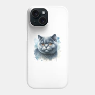 British Shorthair - Watercolor Cat Phone Case