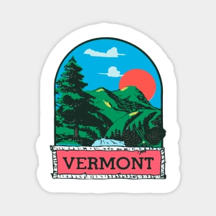 Vintage Style Vermont Magnet