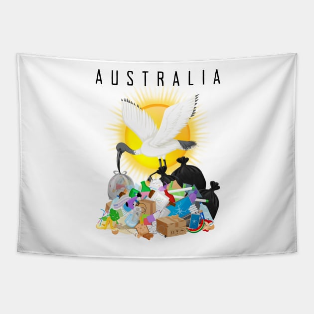 AUSTRALIA - BIN CHICKEN Tapestry by Simontology