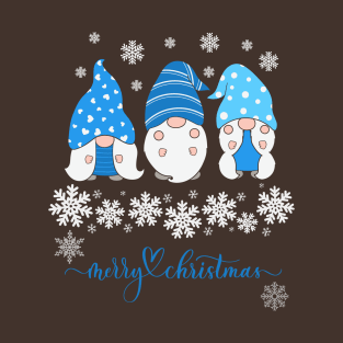 Blue Christmas Gnomes T-Shirt