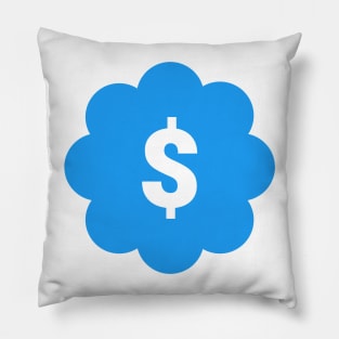 Twitter Verified Blue Dollar Pillow