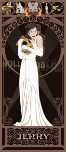 Jenny - art nouveau - The Rocketeer Magnet