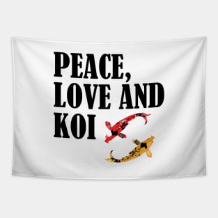 Koi - Peace Love and Koi Tapestry