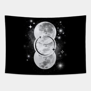 Tripple Moon Starlight Tapestry
