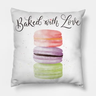 Macarons: Baked with love Pillow