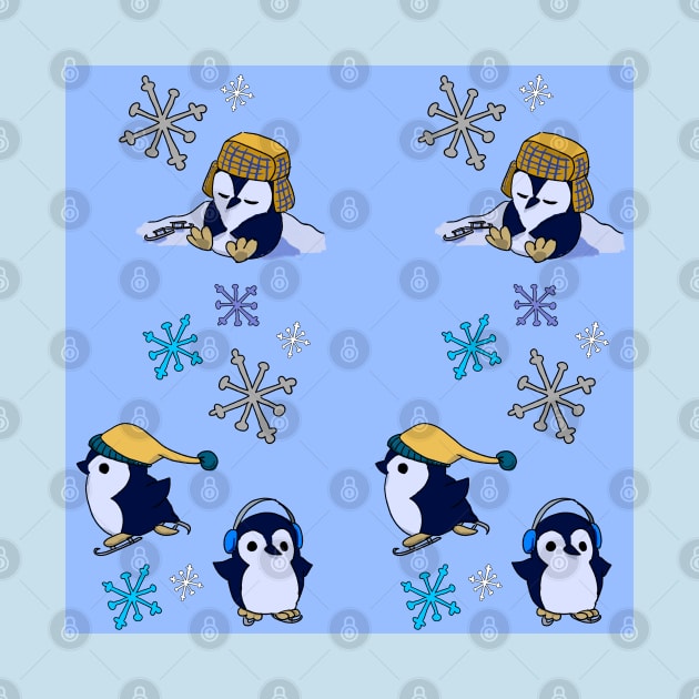 Penguins Ice Skating Pattern by allthebeanz