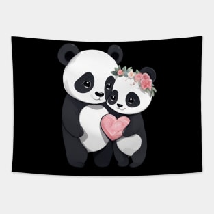 Love Panda Tapestry