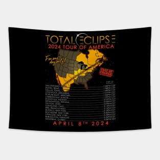 Total Solar Eclipse April 8th 2024 Tour of America - On Back Tapestry