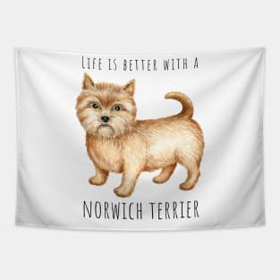 Cute Norwich Terrier Dog Tapestry