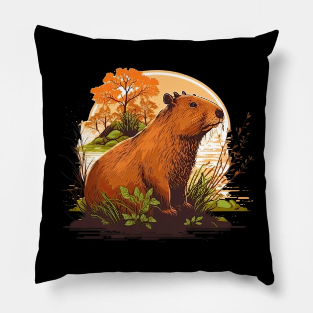 Capybara Pillow by JayD World