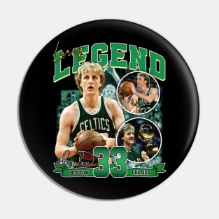 Larry Bird Legend Air Bird Basketball Signature Vintage Retro 80s 90s Bootleg Rap Style Pin