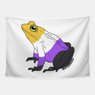 Non Binary Pride Frog Tapestry