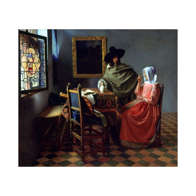 Johannes Vermeer The Wine Glass by pdpress