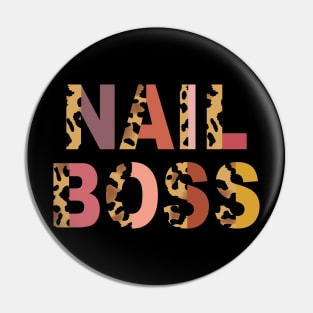 Funny Nail Boss Leopard Funny Nail Teach Gifts Pin