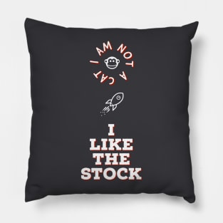 Stonks Apes to the Moon Pillow