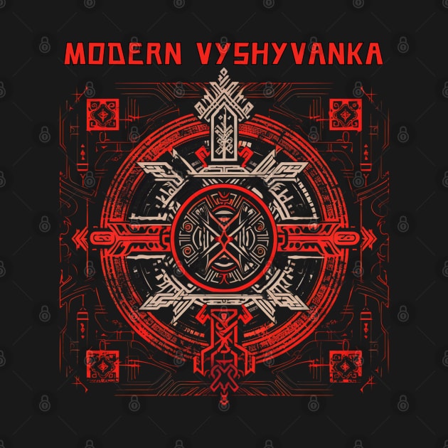 Ukrainian Modern Embroidery with Elements of Ancient Slavic Runes by FrogandFog