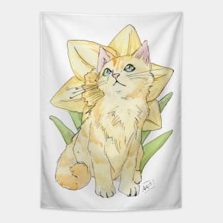 Daffodil Kitten Tapestry