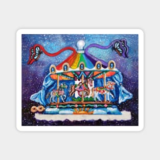 Enchanted Butterfly Dream Carousel Magnet