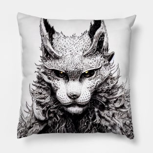 Lynx Wild Cat Animal Wild Nature Illustration Line Epic Illustration Line Art Pillow