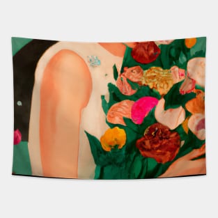 Women with Flowers Tapestry