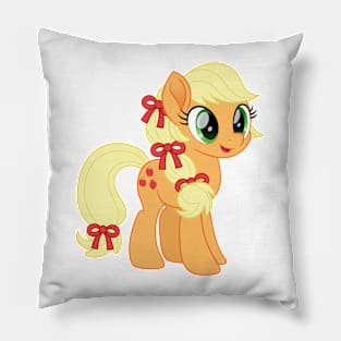 Applejack ponytail with bows Pillow