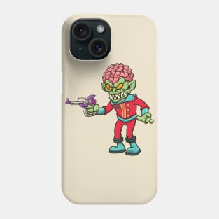 Evil Alien With Space Gun Phone Case