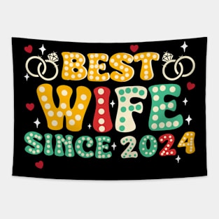 Best Wife Since 2024 2nd Wedding Anniversary Gift for Husband Wife Tapestry