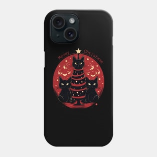 Meowy Christmas Christmas Tree Cat Lovers Gift Phone Case