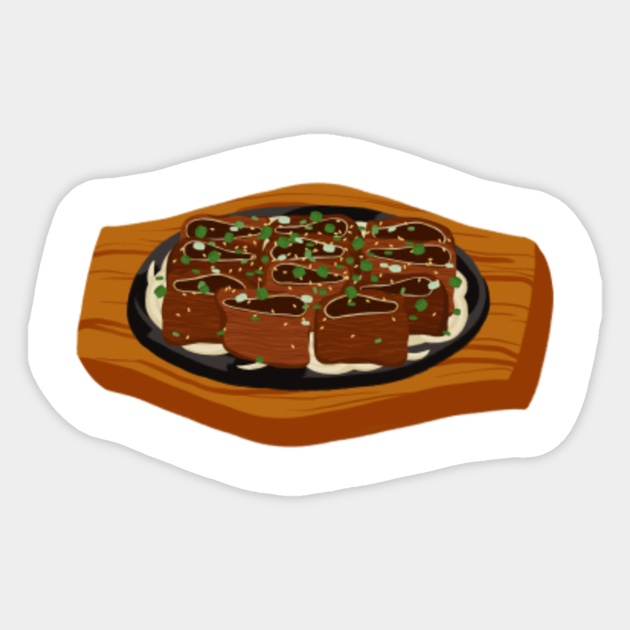 i love galbi korean food sticker teepublic