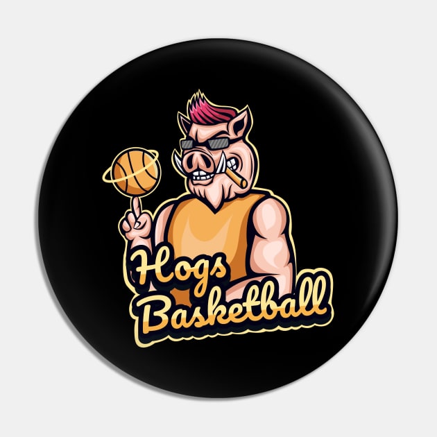 Hog Basketball Illustration Pin by Marciano Graphic