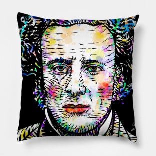 JOHN EVERETT MILLAIS watercolor and ink portrait Pillow