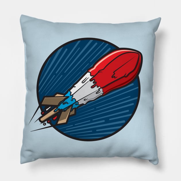 Sweet Rocket Pillow by jepegdesign