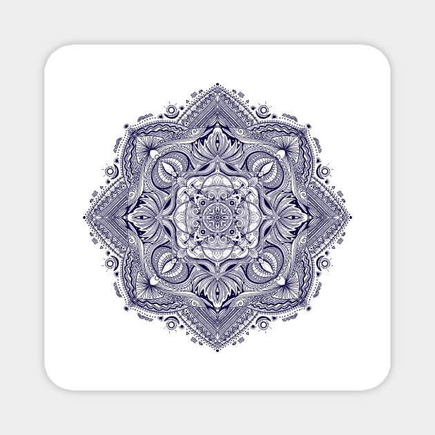 Mandala 07 (Light Edition) Magnet by PHAZED