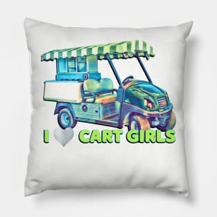 I Love Cart Girls Pillow