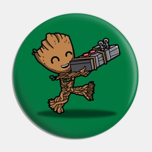 Funny Kawaii Cute Cool Alien Superhero Gamer Cartoon Pin