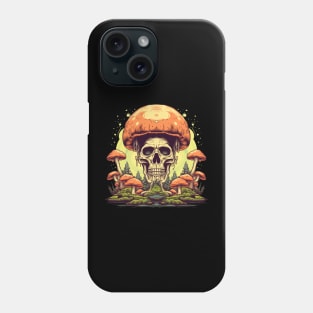 Mesmerizing Contrasts Psychedelic Mushroom Skull Phone Case