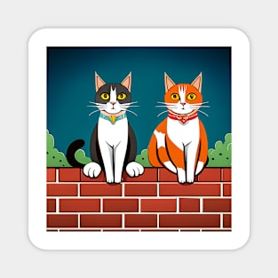 Two Cats Magnet