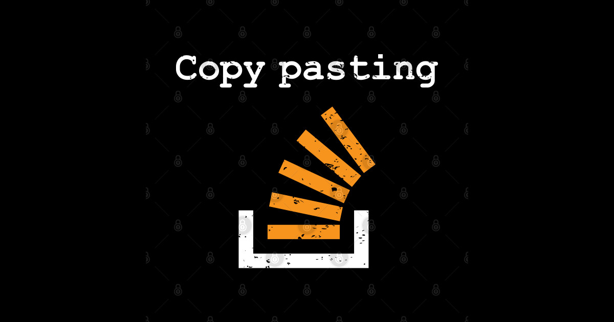 Copy paste Programmer from Stack Overflow - Coding - T-Shirt | TeePublic