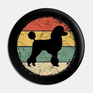 Circular Retro Poodle Owner Gift Poodle Dad Mom Pin