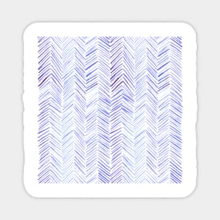 Watercolor Herringbone Pattern - Periwinkle Magnet