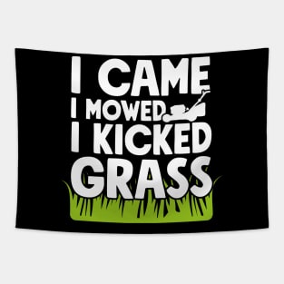 I came I mowed I kicked grass Tapestry