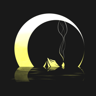 Tent In The Moonlight While Camping T-Shirt