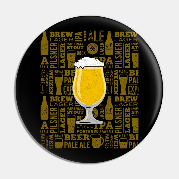 Craft Beer Pin by Cosmic Dust Art